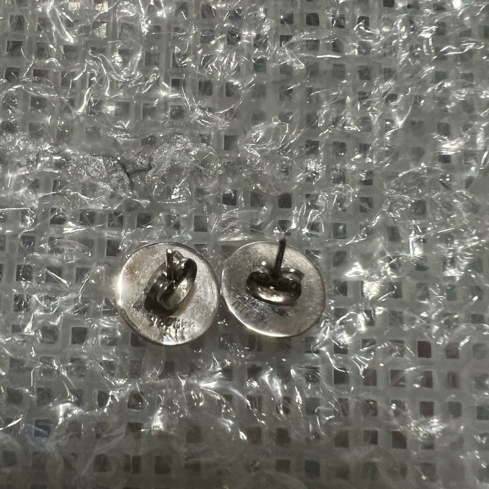 String Silver 925 Beautiful Red Stud Earrings - image 2